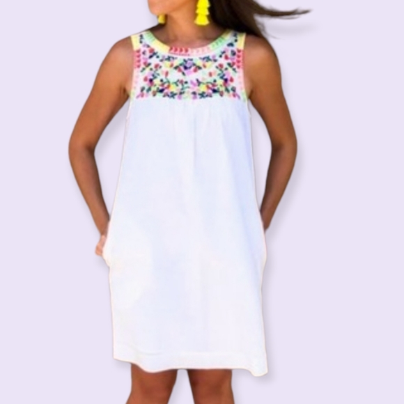J. Crew Dresses & Skirts - New J. Crew White Linen Blend Embroided Sundress